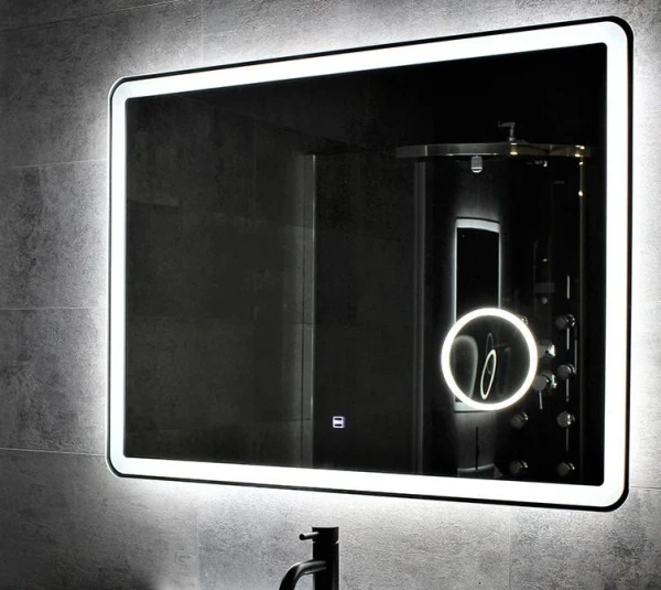 Дзеркало DUSEL LED DE-M3051 100смх75см сенсорне включення + підігрів+ годинник / темп + збільшувальна лінза - фото 8