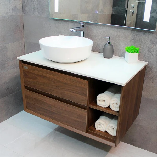 Тумба з раковиною REXON Terra RX191W/090 Walnut 19190W - фото 1