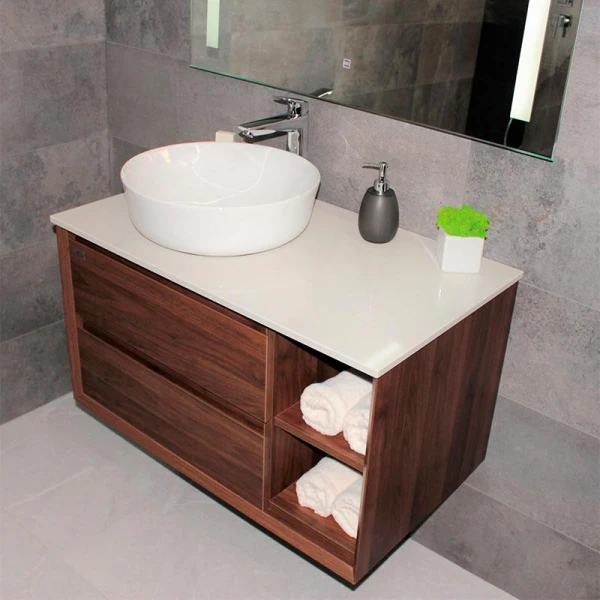 Тумба з раковиною REXON Terra RX191W/090 Walnut 19190W - фото 12