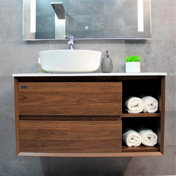 Тумба з раковиною REXON Terra RX191W/090 Walnut 19190W - фото 0