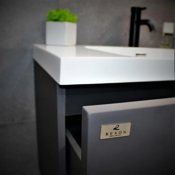 Тумба з раковиною REXON Salendo RX137SG/080 Silk Grey 13780S - фото 2