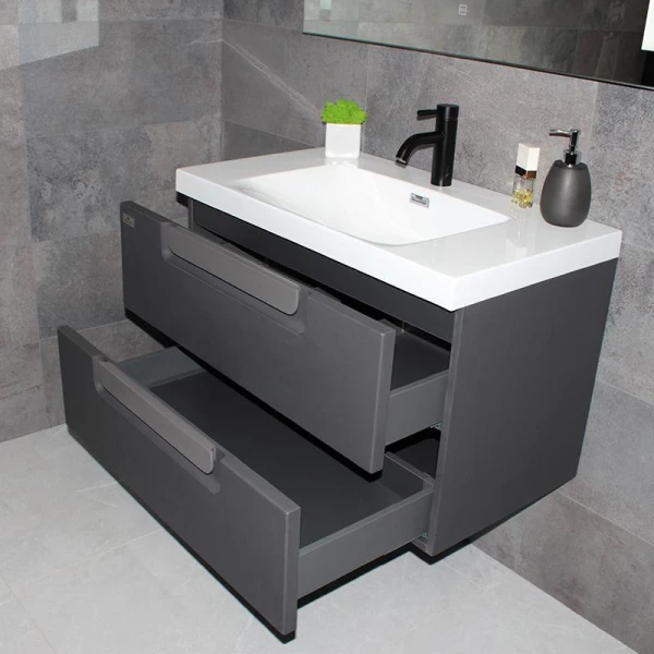 Тумба з раковиною REXON Salendo RX137SG/080 Silk Grey 13780S - фото 3