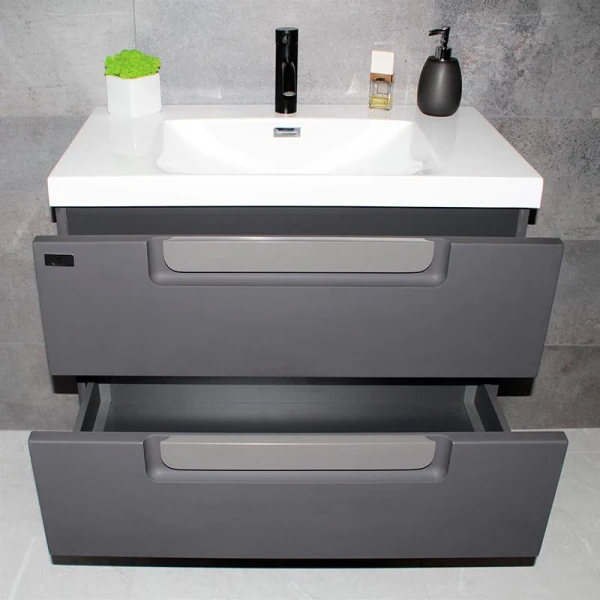 Тумба з раковиною REXON Salendo RX137SG/080 Silk Grey 13780S - фото 4