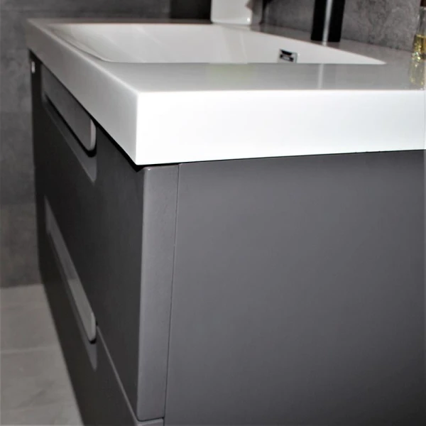 Тумба з раковиною REXON Salendo RX137SG/080 Silk Grey 13780S - фото 5