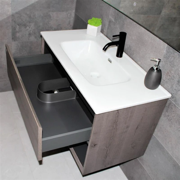 Тумба з раковиною REXON Roble RX199A/090 Dracula Oak 19990D - фото 5