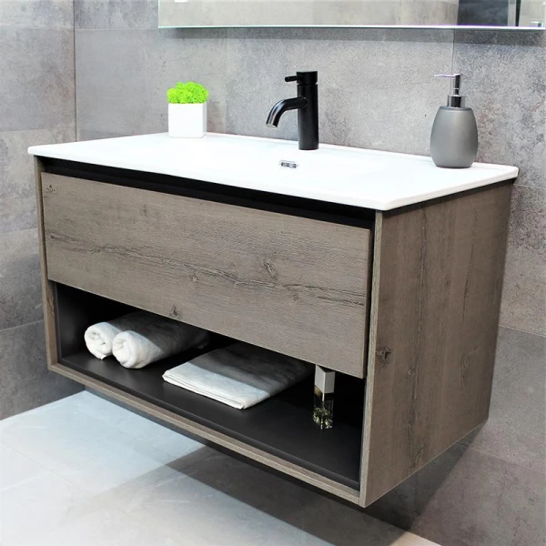 Тумба з раковиною REXON Roble RX199A/090 Dracula Oak 19990D - фото 6