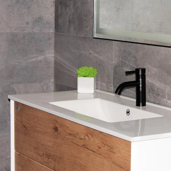 Тумба з раковиною REXON Reina RX95/100 Glossy White/Mo 19510M - фото 2