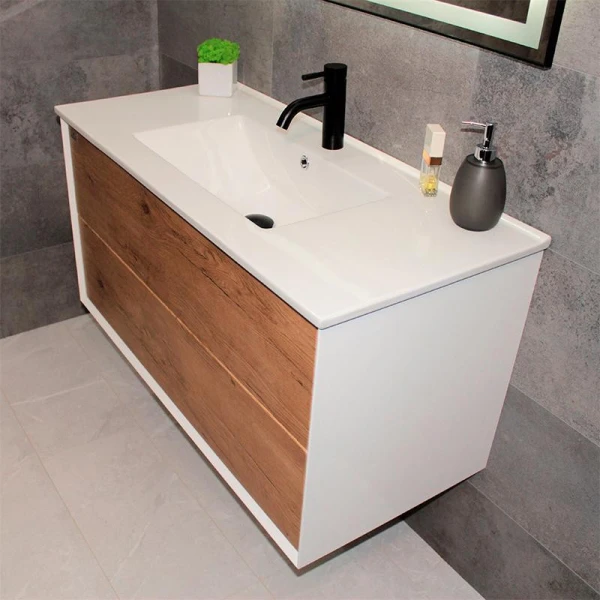 Тумба з раковиною REXON Reina RX95/100 Glossy White/Mo 19510M - фото 4