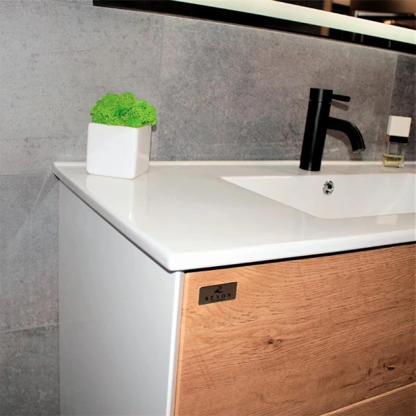 Тумба з раковиною REXON Reina RX95/100 Glossy White/Mo 19510M - фото 5