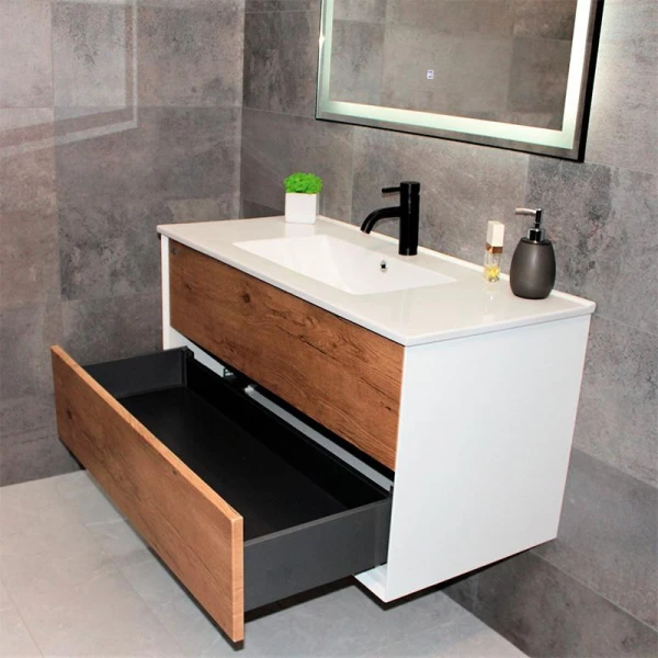 Тумба з раковиною REXON Reina RX95/100 Glossy White/Mo 19510M - фото 8