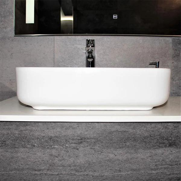 Тумба з раковиною REXON Ombra RX99ES/100 Glossy White/Concrete Grey - фото 3