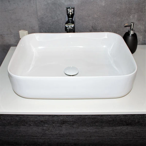 Тумба з раковиною REXON Ombra RX99ES/100 Glossy White/Concrete Grey - фото 4