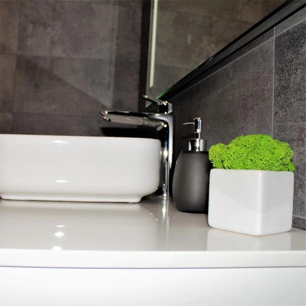 Тумба з раковиною REXON Ombra RX99ES/100 Glossy White/Concrete Grey - фото 9