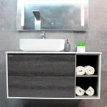 Тумба з раковиною REXON Ombra RX99ES/100 Glossy White/Concrete Grey