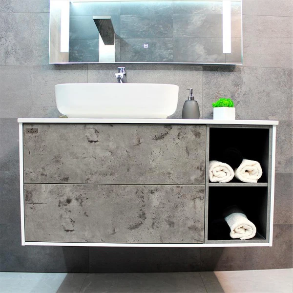 Тумба з раковиною REXON Ombra RX99CG/100 Glossy White/Espresso - фото 3