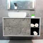 Тумба з раковиною REXON Ombra RX99CG/100 Glossy White/Espresso