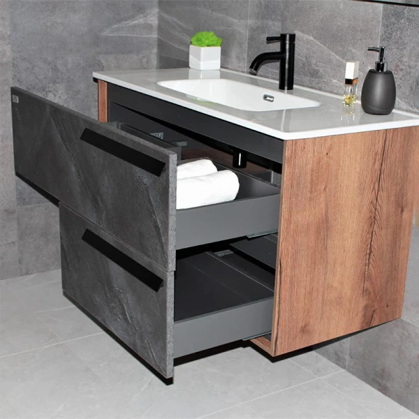 Тумба із раковиною REXON Marmo RX37A/100 Mica& Charlie Oak 13710M - фото 6