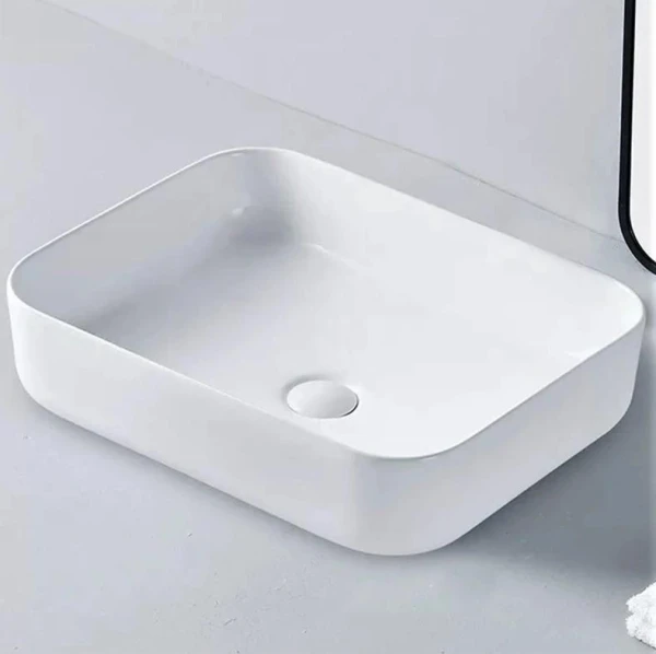 Умивальник накладний DUSEL CUBIS 500251W 500*390*130 мм - фото 0