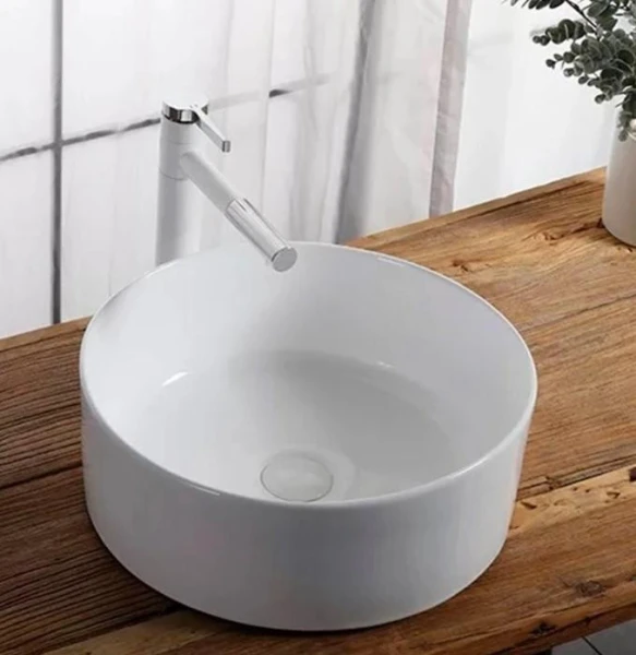 Умивальник накладний DUSEL PAULA 400830W 400*400*160мм - фото 1