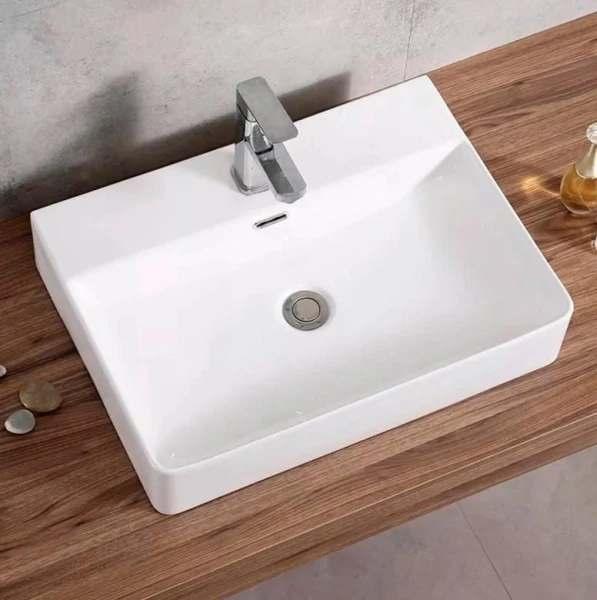 Умивальник накладний DUSEL SELENA 505581W 505*425*125мм - фото 2