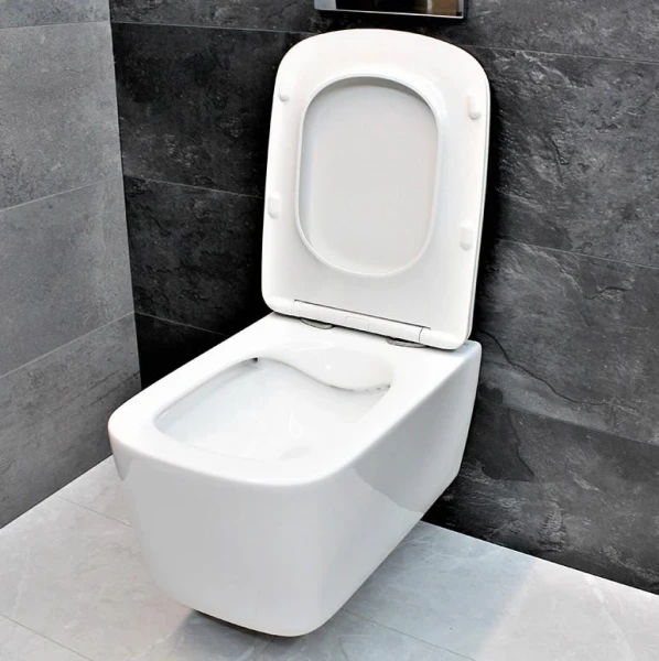 Підвісний безободковый унітаз DUSEL BYRON без бачка DWHT10202130 з сидінням Soft Close дюропластів - фото 4