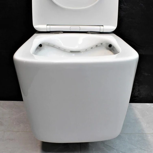 Підвісний безободковый унітаз DUSEL BYRON без бачка DWHT10202130 з сидінням Soft Close дюропластів - фото 7