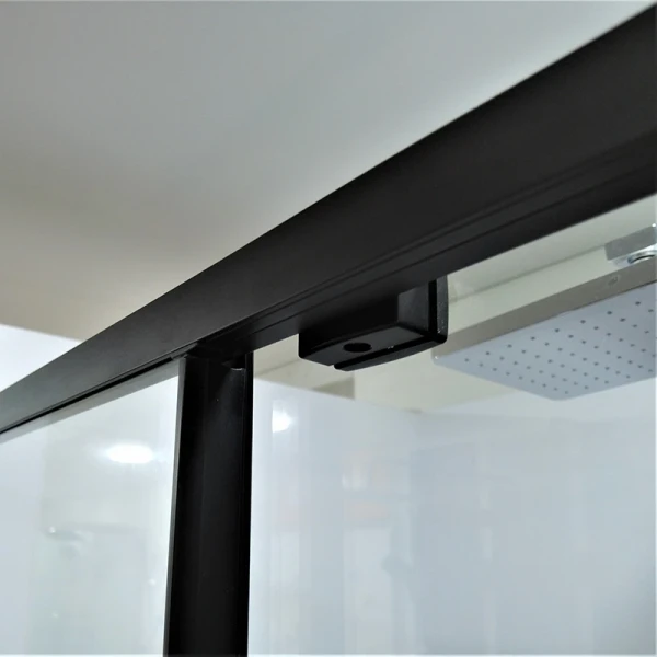 Душова кабіна Dusel DSL191B+195B Black Matt 120х80х190, двері розсувні - фото 3