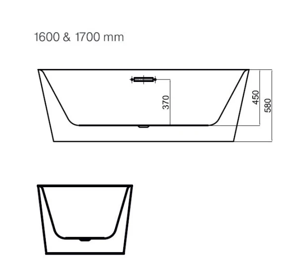 Акрилова ванна Dusel (170x80 см) DU103 - фото 5