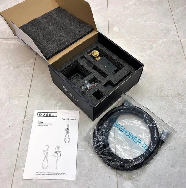 Набір для гігієнічного душу із змішувачем DUSEL GANI Black - фото 7