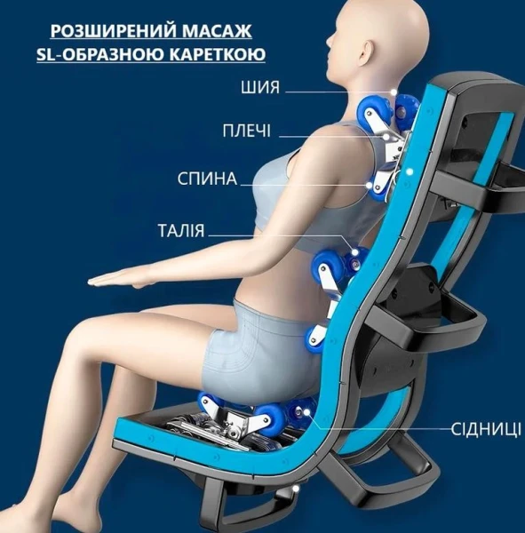 Масажне крісло REXON HELIOS 4D GREY RX-R868SL - фото 3