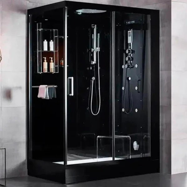 Гідромасажний бокс GOLSTON G-U692BB чорний 120х85х223 R - фото 0