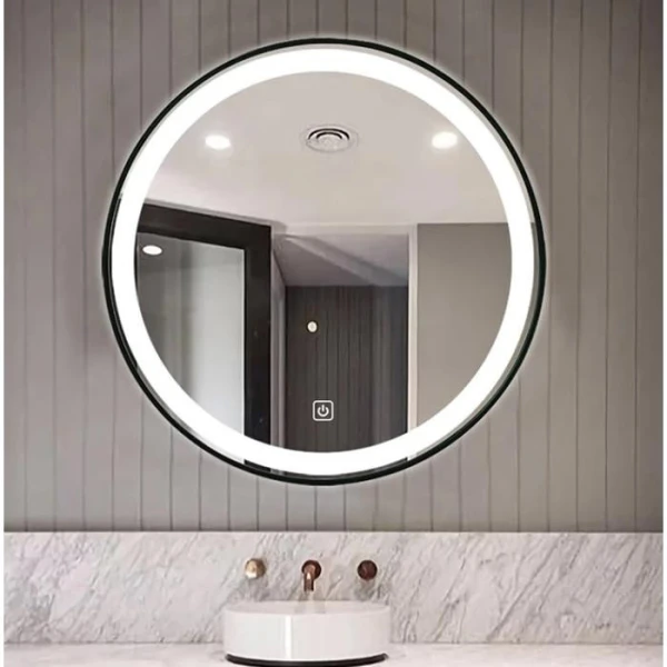 Дзеркало Dusel LED DE-M2071D Black кругле 100смх100см сенсорне включення + підігрів - фото 3