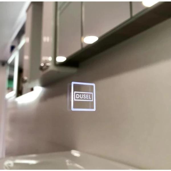 Дзеркало DUSEL LED DE-M2071D Black кругле 80смх80см сенсорне включення + підігрів - фото 2