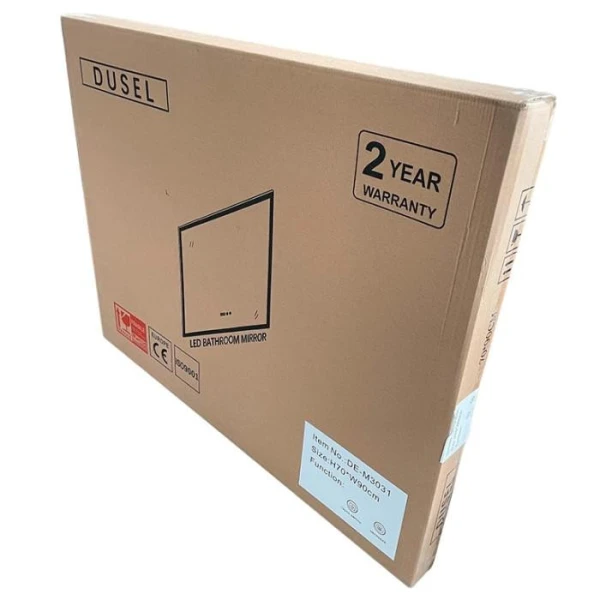 Дзеркало DUSEL LED DE-M0065D Silver 120смх75см, підігрів+ годинник/темп - фото 2