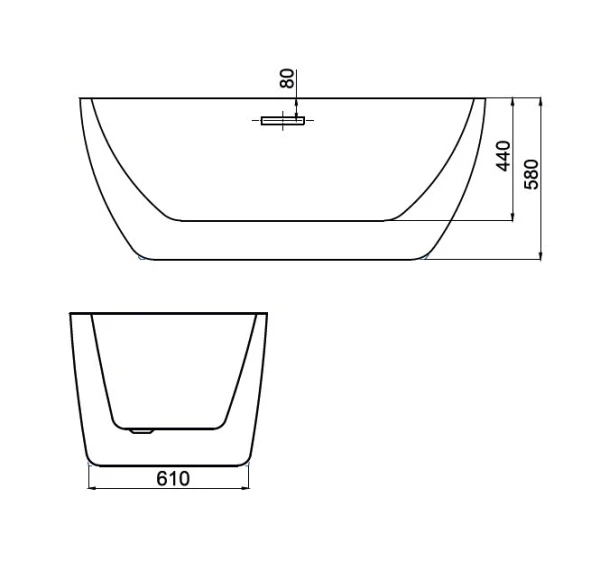 Ванна Dusel (180x75x58 см) DU111 - фото 2