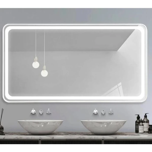 Дзеркало DUSEL LED DE-M0065D Silver 90смх70см сенсорне включення + підігрів - фото 2