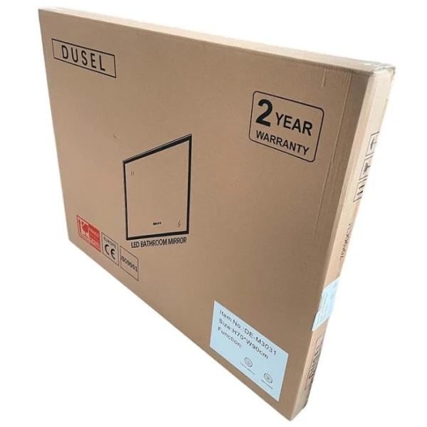 Дзеркало DUSEL LED DE-M0065D Silver 65смх80см сенсорне включення + підігрів+ годинник/темп - фото 2
