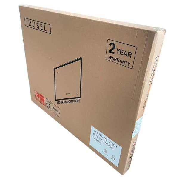 Дзеркало DUSEL LED DE-M0065D Silver 80смх65см, підігрів+ годинник/темп - фото 2