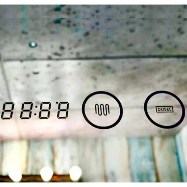 Дзеркало DUSEL LED DE-M0065D Silver 80смх65см, підігрів+ годинник/темп - фото 4