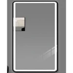 Дзеркало DUSEL LED DE-M0065D Black 65смх80см, підігрів+ годинник/темп