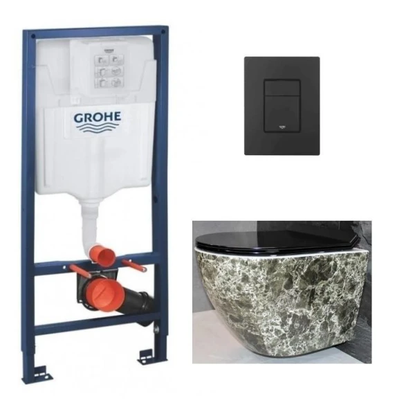 Комплект DUSEL LEVITA MARBLE + GROHE Rapid SL 38772001 - фото 0