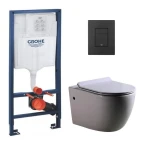 Инсталляция GROHE Rapid SL 38772001+ Унитаз подвесной DUSEL BELISI + Сидение + Панель смыва Grohe