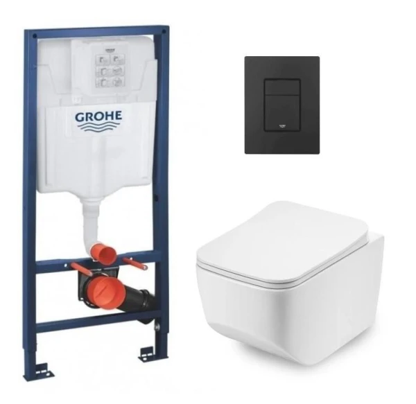 Комплект GROHE Rapid SL + унітаз DUSEL LUNAR + панель EVEN, 38772001 - фото 0