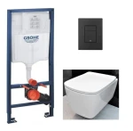 Инсталляция GROHE Rapid SL 38772001+ Унитаз подвесной DUSEL BYRON + Сидение + Панель смыва Grohe