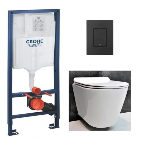 Комплект GROHE Rapid SL + унітаз DUSEL AREZ + панель EVEN,  38772001 - фото 0