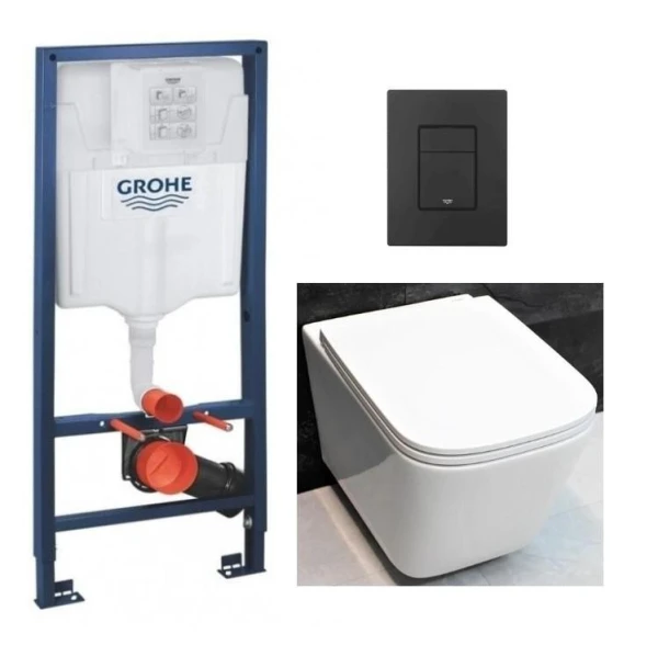 Комплект GROHE Rapid SL + унітаз DUSEL IVIA + панель EVEN, 38772001 - фото 0