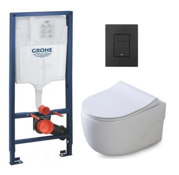 Комплект GROHE Rapid SL + унітаз DUSEL VORTEX + панель EVEN, 38772001 - фото 0