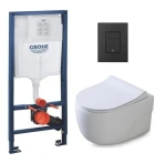 Инсталляция GROHE Rapid SL 38772001+ Унитаз подвесной DUSEL VORTEX + Сидение + Панель смыва Grohe