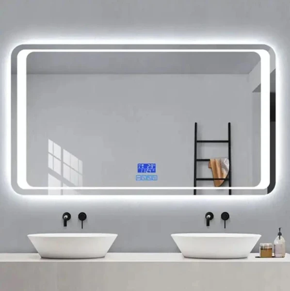 Дзеркало DUSEL LED DE-M3031 100смх75см, підігрів+ годинник/темп+Bluetooth - фото 1