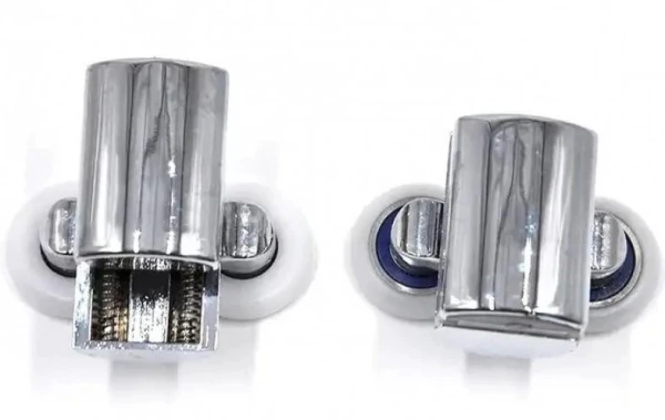 Комплект роликів DUSEL для душових кабін Chrome, корпус нержавіюча сталь (8 шт) 106888 - фото 0